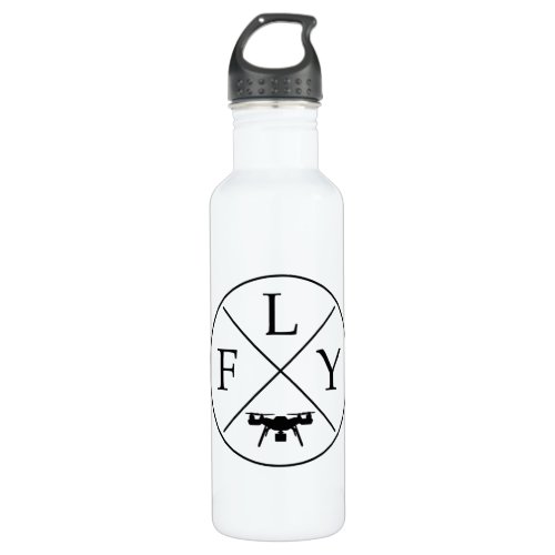 FLY Logo Drone Stainless Steel Water Bottle