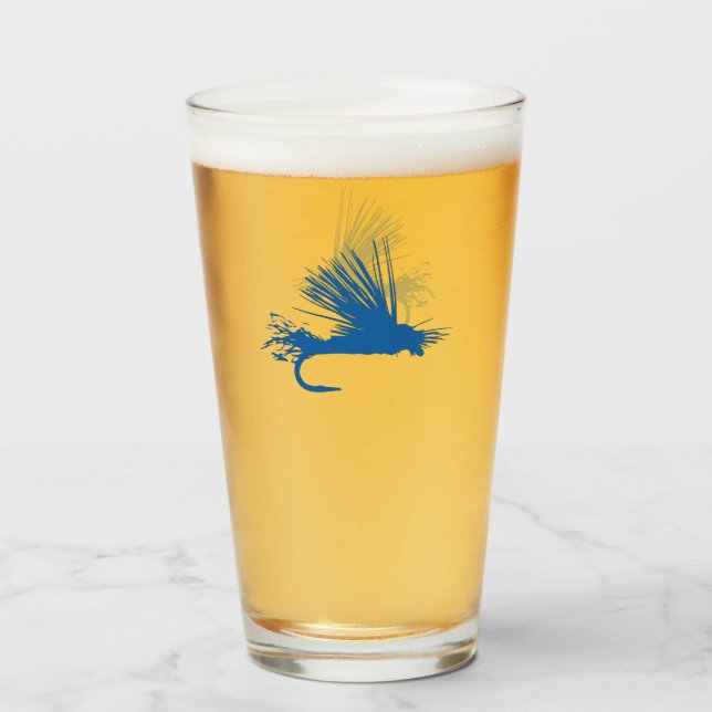 Fly Master - Blue  Pint Glass (Front Filled)