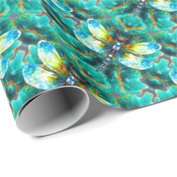 Fly Me Away Dragonfly Lovers Wrapping Paper by LiquidEyes at Zazzle