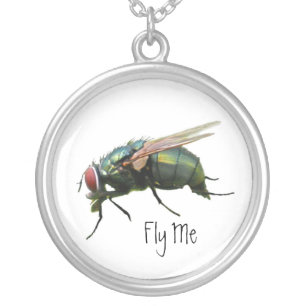 Fly Me Silver Plated Necklace