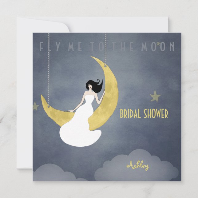 Fly Me to The Moon 2 Bridal Shower Invitation (Front)