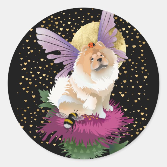 FLY ME TO THE MOON - choose size - Round Sticker (Front)