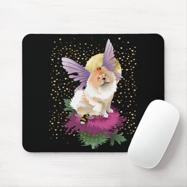 FLY ME TO THE MOON Chow mousepad (With Mouse)