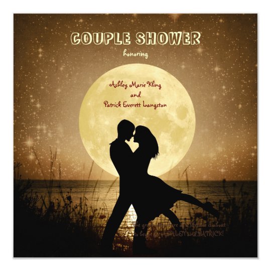 Fly Me to the Moon Couple Shower Card