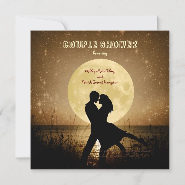 Fly Me to the Moon Couple Shower Invitation (Front)