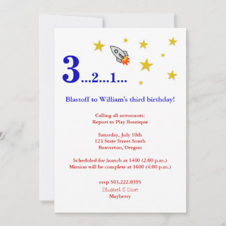 Fly Me to the Moon for My Birthday Invitation