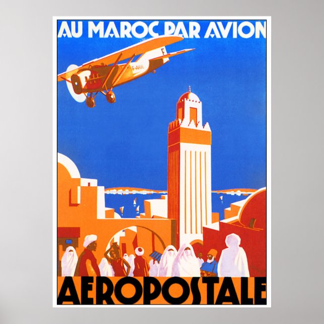 Fly Morocco Air. Aeropostale Poster (Front)