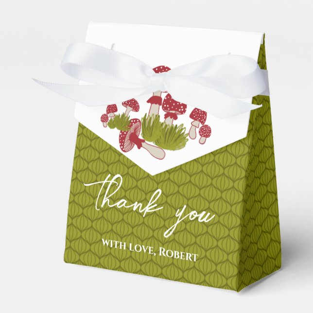 Fly Mushrooms Goblincore Garden Baby Gift Favor Boxes (Front Side)