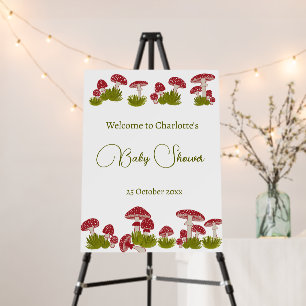 Fly Mushrooms Goblincore Green Red Welcome Foam Board