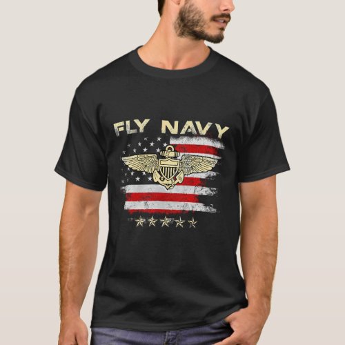 fly navy shirt classic naval officer pilot wings t