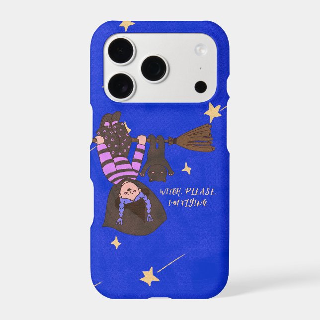 Fly On Over Cute Witch Halloween  Iphone Case (Back)