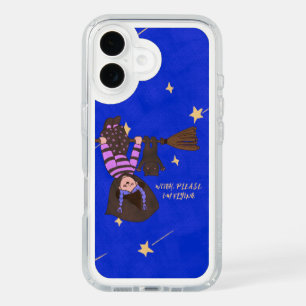 Fly On Over Cute Witch Halloween  iPhone 16 Case