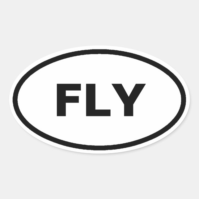Fly oval car stickers (Front)