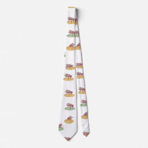 Fly pattern neck tie