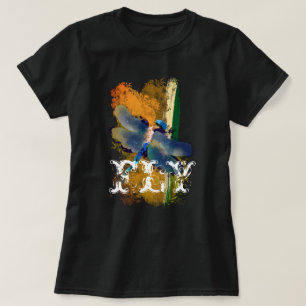"FLY" Purple Blue Dragonfly Insect Painting T-Shirt
