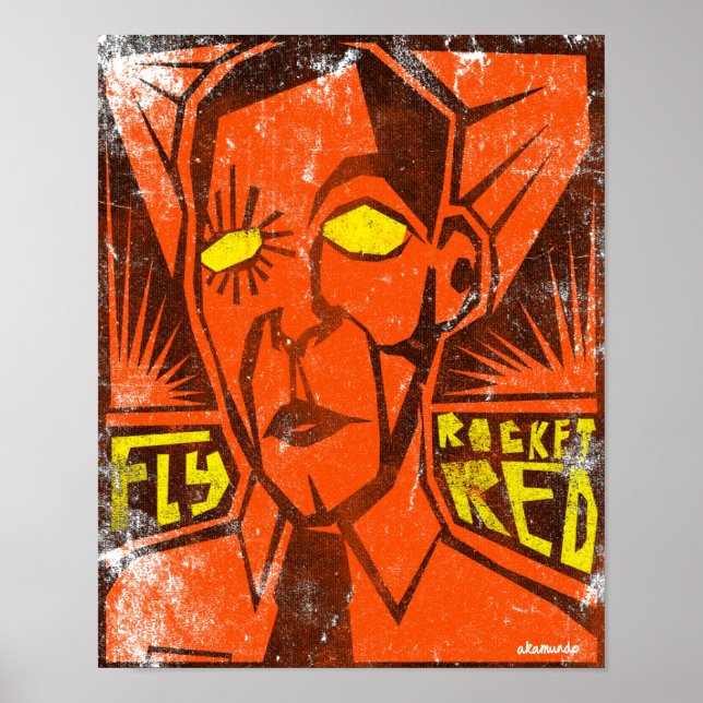 FLY ROCKET RED POSTER (Front)