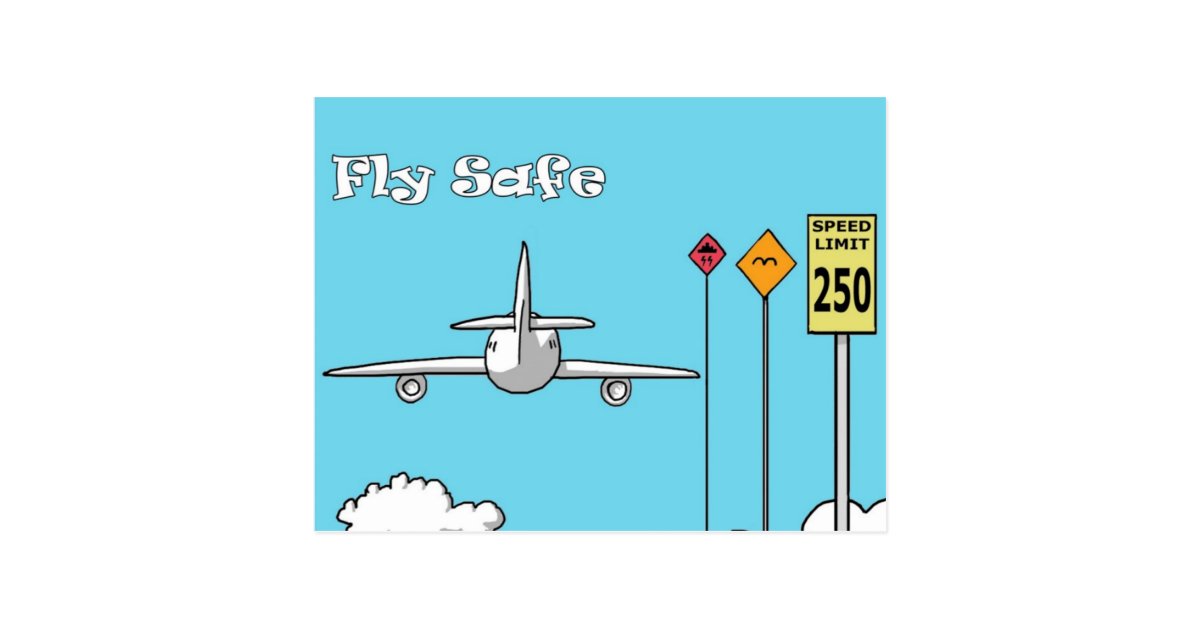 "Fly Safe" Postcard