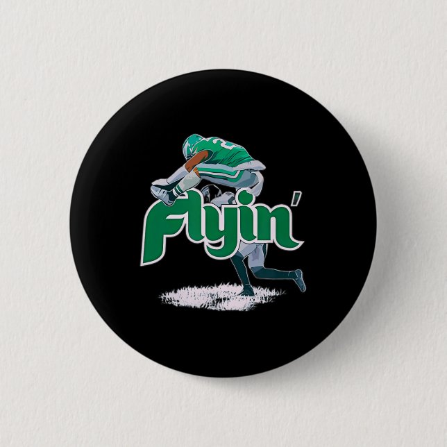 Fly Saquon Fly Eagles Barkley The Reverse Hurdle 2 Button (Front)