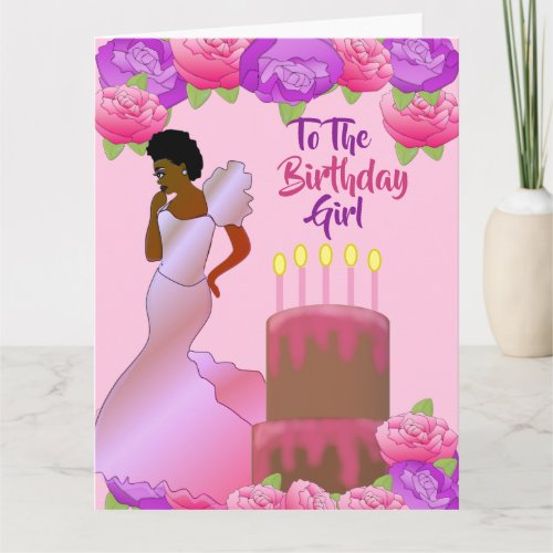 Fly Sister African American Birthday  Card