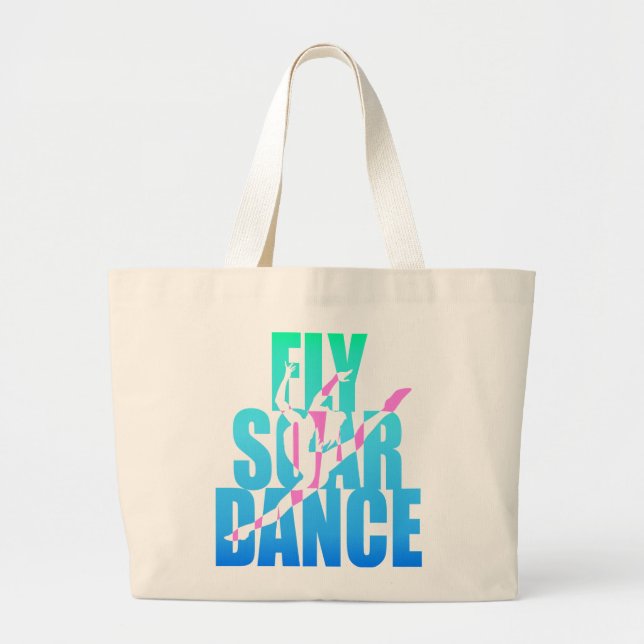 Fly Soar Dance Large Tote Bag (Front)