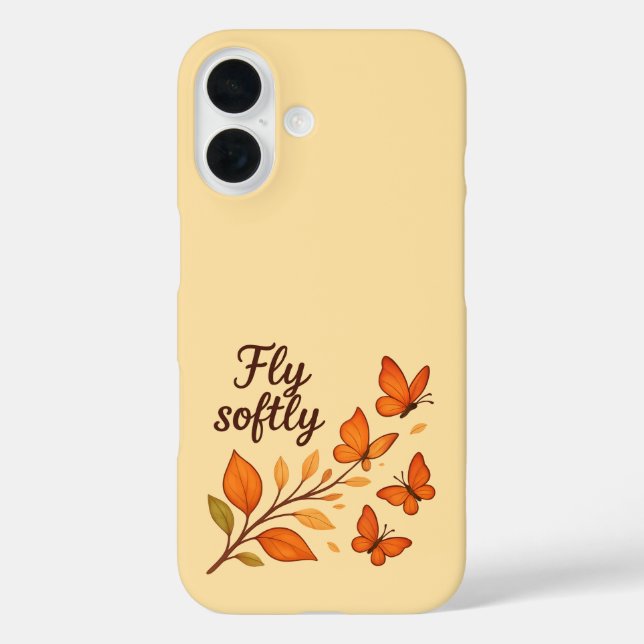 Fly Softly iPhone Case (Back)