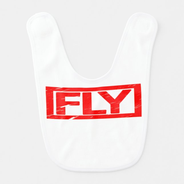 Fly Stamp Baby Bib (Front)