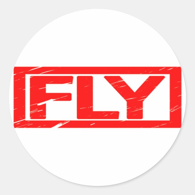 Fly Stamp Classic Round Sticker (Front)