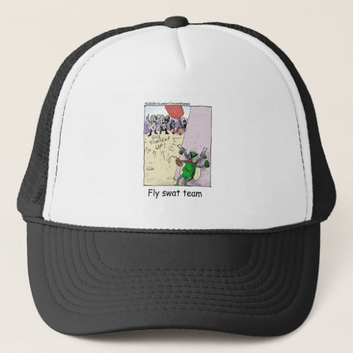 Fly Swat Team Funny Police Gifts  Collectibles Trucker Hat
