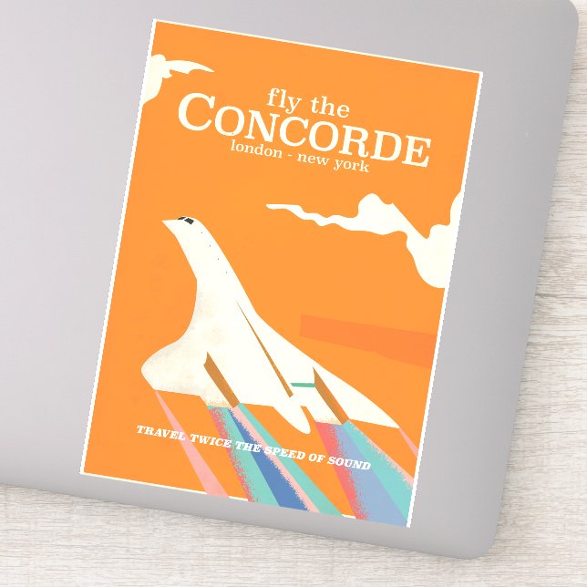 Fly the Concorde Sticker (Detail)