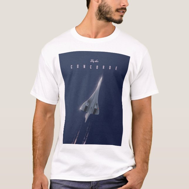Fly The Concorde Travel poster T-Shirt (Front)
