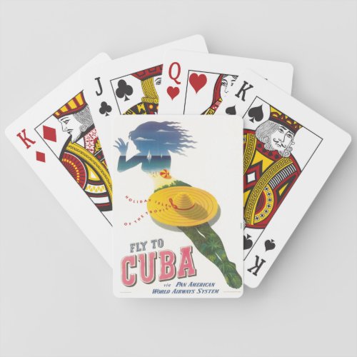 Fly to Cuba Holiday Isles of Tropics Vintage Playing Cards
