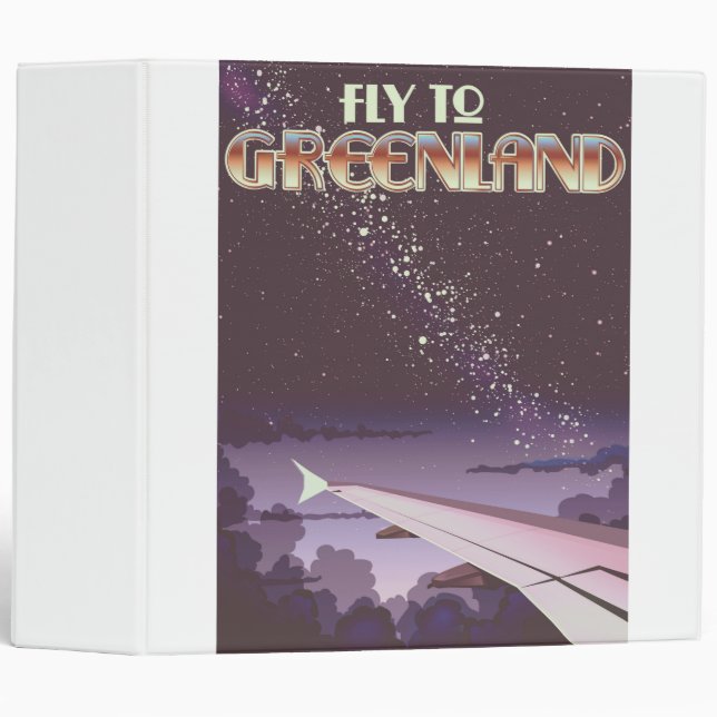 Fly To Greenland 3 Ring Binder (Front/Spine)