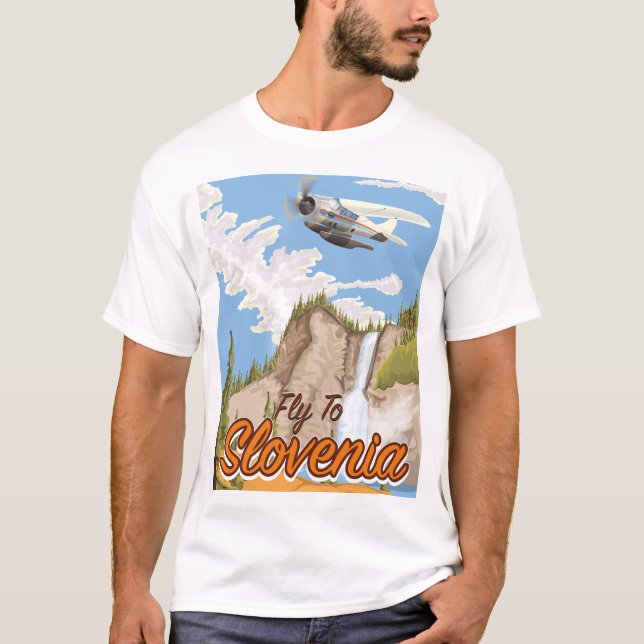 Fly To Slovenia Wood Wall Art Grocery Bag T-Shirt (Front)