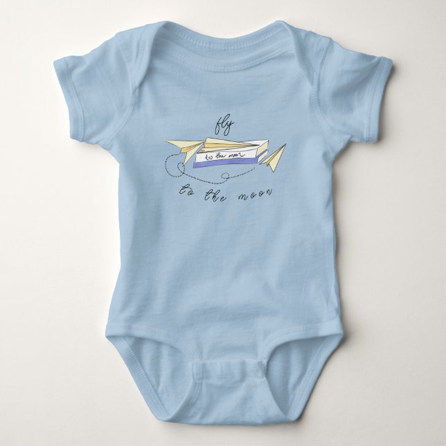 Fly to the Moon Baby Bodysuit (Front)