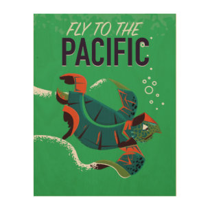 Fly to the Pacific Vintage travel poster