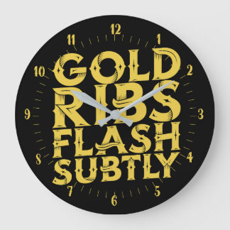 Fly tyer text illustration Gold Ribs Flash Subtly Large Clock