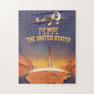 Fly West See the United States. Jigsaw Puzzle