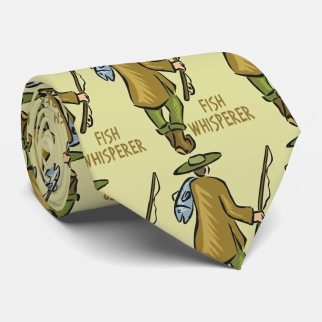 Fly Whisperer | Trout Fishing | Fisherman Neck Tie (Rolled)