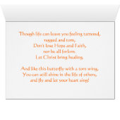 Fly With A Broken Wing, Monach Butterfly Cards (Inside Horizontal (Bottom))