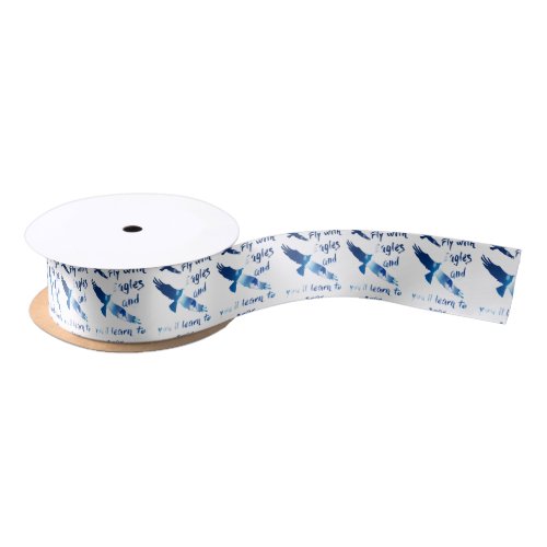 Fly with eagles satin ribbon