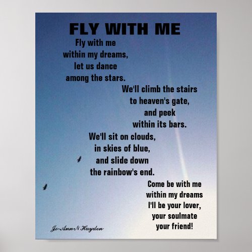 FLY WITH ME  POSTER