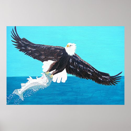 Fly with the eagles or swim with fish poster