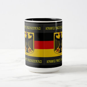 FLY YOUR FLAG GERMAN RACING DESIGN  Two-Tone COFFEE MUG