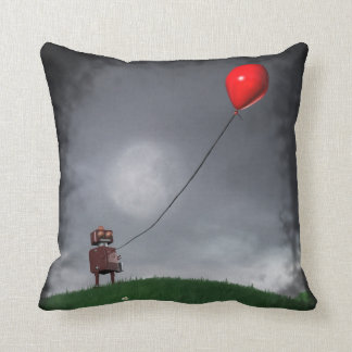 Fly Your Little Red Balloon Throw Pillow