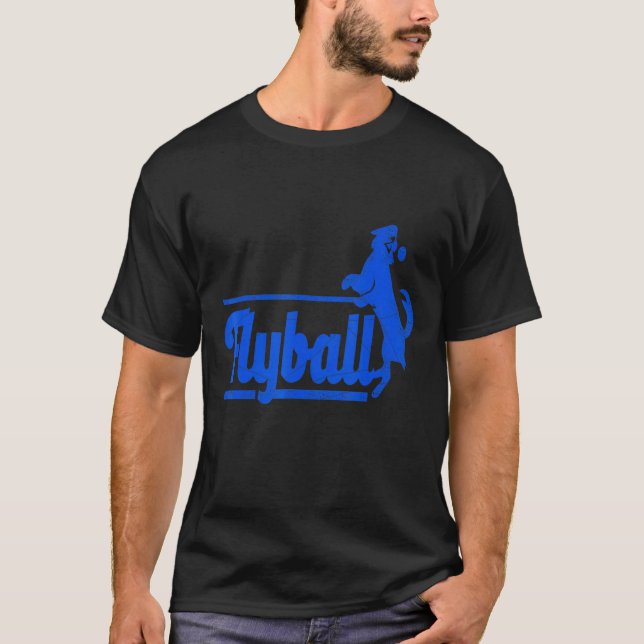 Flyball Cool Retro Dog  Designs  Present T-Shirt (Front)