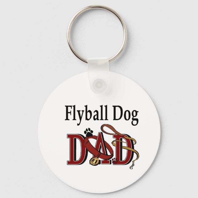 Flyball Dog Gifts Keychain (Front)