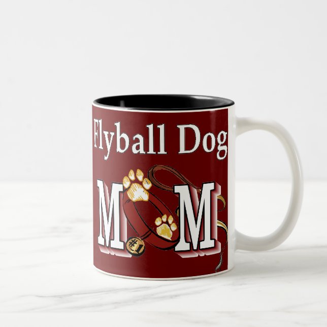 Flyball Dog Mom Gifts Two-Tone Coffee Mug (Right)
