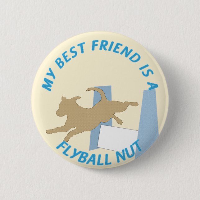 Flyball Nut Text Pinback Button (Front)