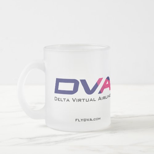 FlyDVA _ Letter Graphics Only Frosted Glass Coffee Mug