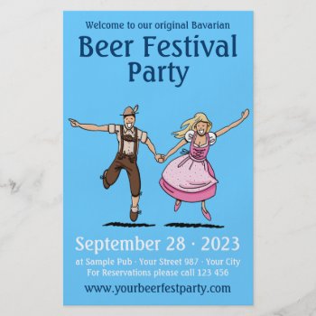 Flyer Beer Festival Party Happy Couple by frankramspott at Zazzle